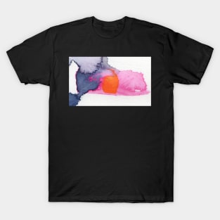 Orange Spot Bad Intuitive Abstract Watercolors T-Shirt